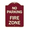Signmission Designer Series No Parking Fire Zone, Burgundy Heavy-Gauge Aluminum Sign, 24" x 18", BU-1824-23616 A-DES-BU-1824-23616 - alternate 1